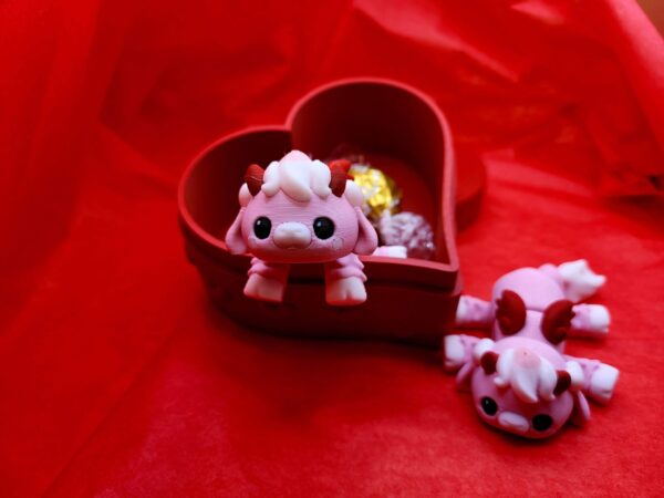 Cupid Cow Articulated Figurine - 3D Printed - Cute Desk Buddy - Authorized Seller Cupid Cow Articulated Figurine - 3D Printed - Cute Desk Buddy - Authorized Seller